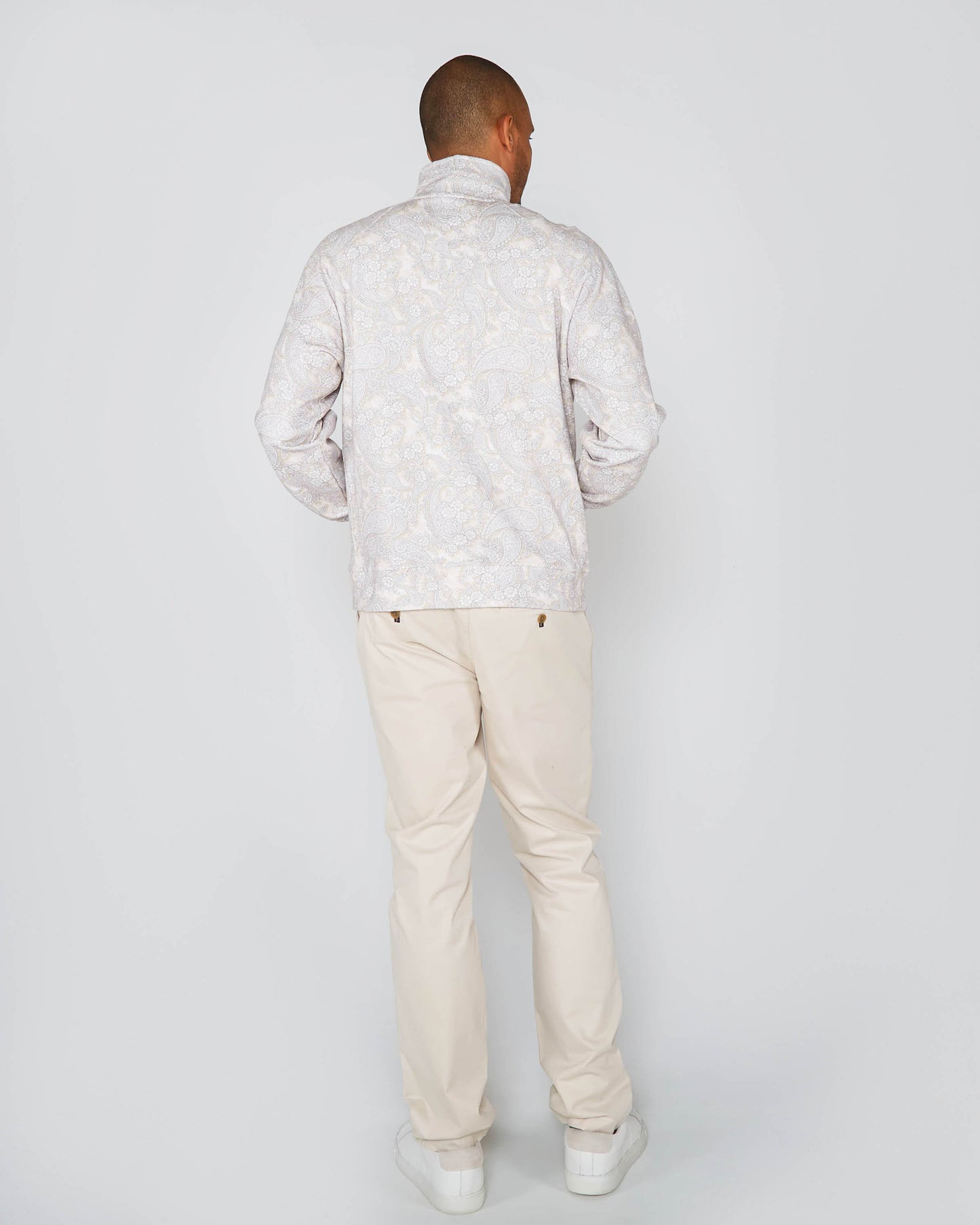NEVILLE PAISLEY ROMANCE FULL-ZIP JACKET - IVORY