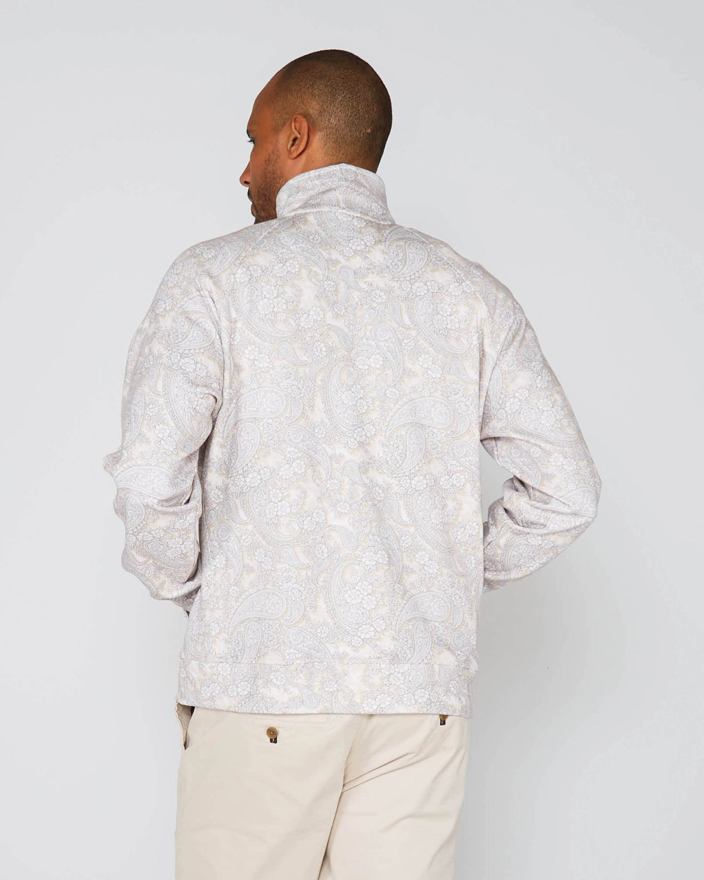 NEVILLE PAISLEY ROMANCE FULL-ZIP JACKET - IVORY
