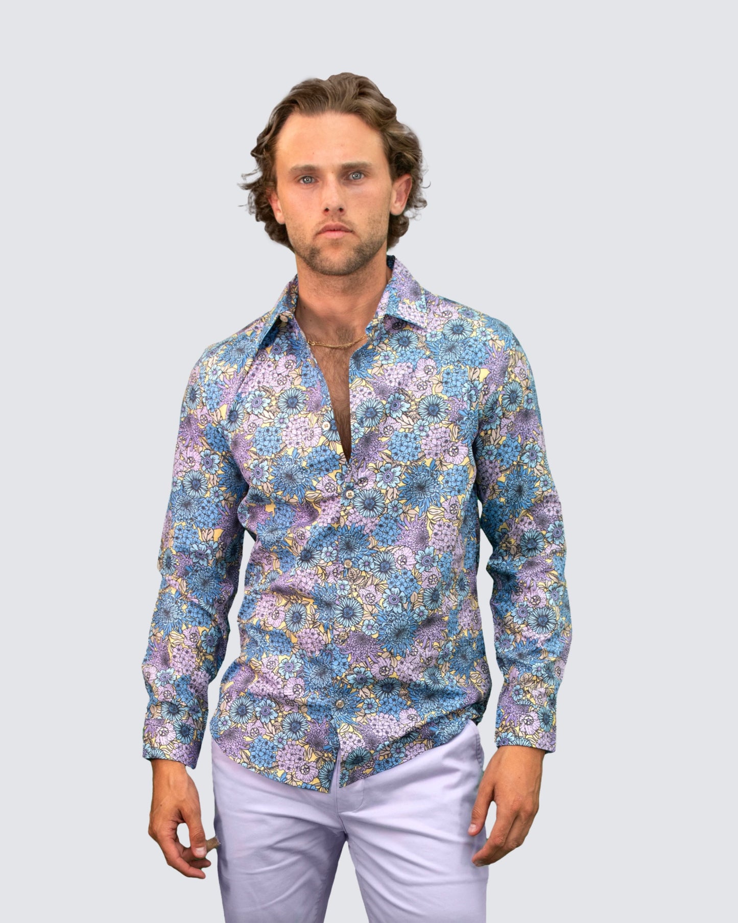 NIGEL GARDEN PARTY SHIRT - SUNSHINE