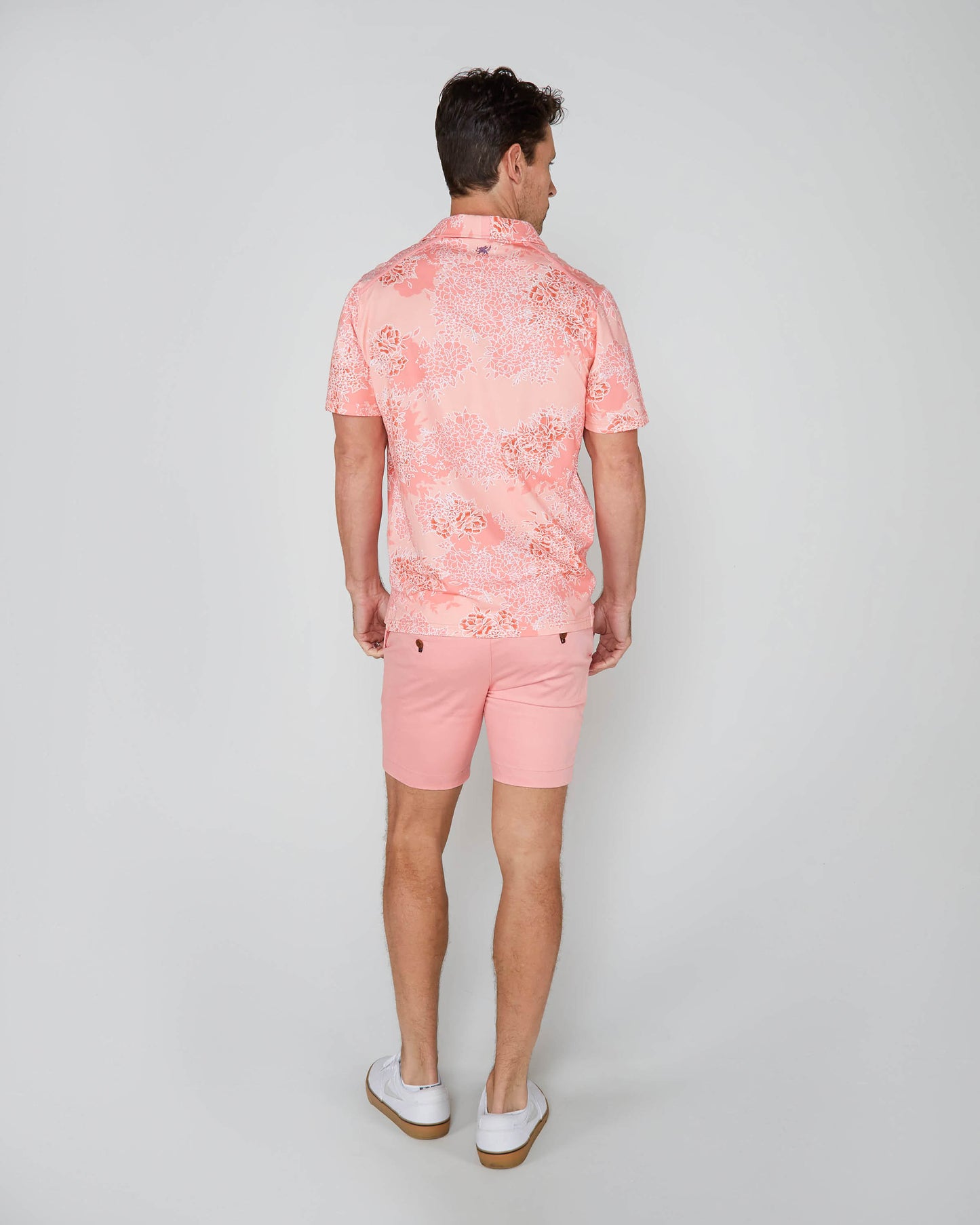 PIETRO BOUQUET ISLAND POLO SHIRT -  PINK