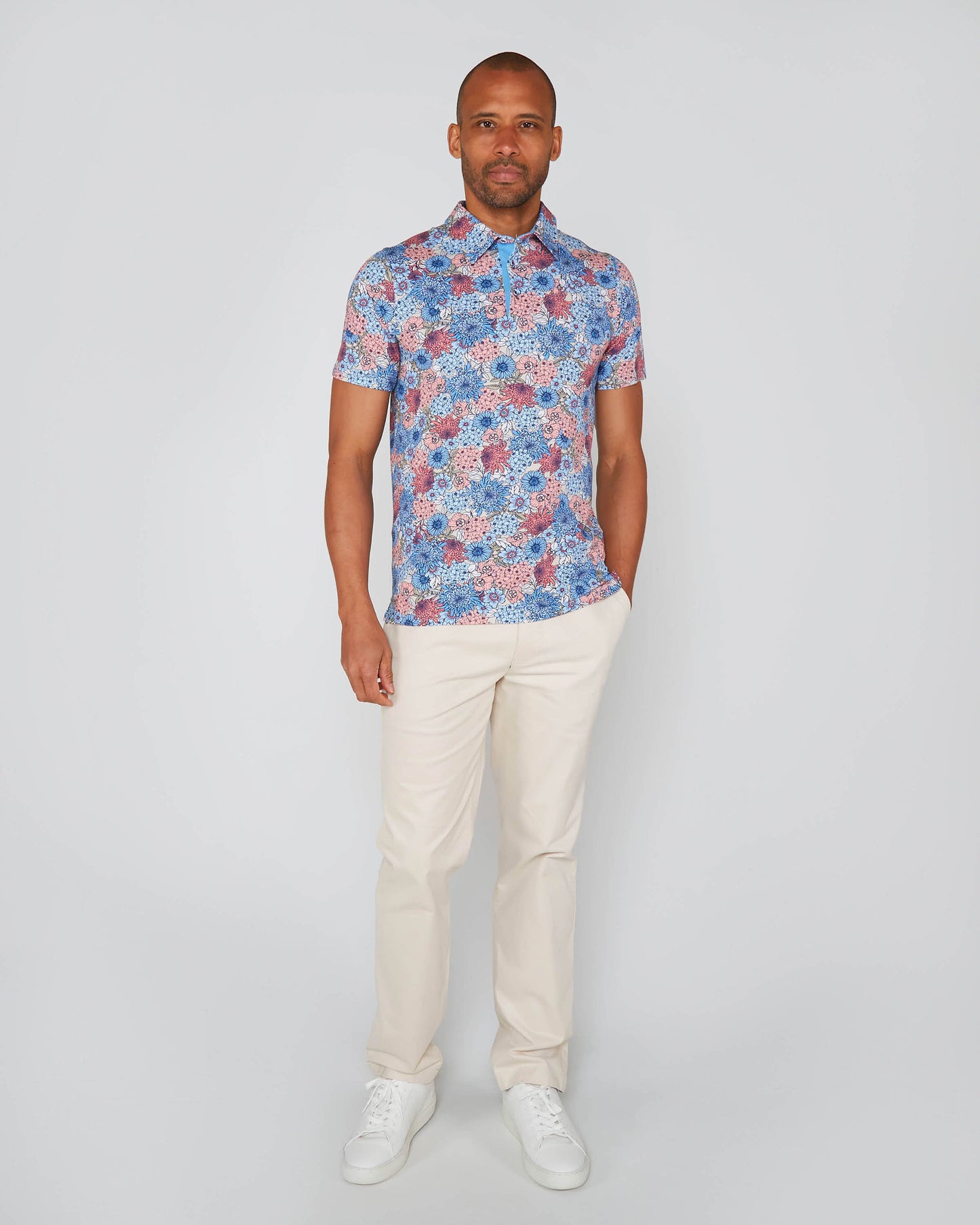 PIETRO GARDEN PARTY POLOSHIRT - ROZE