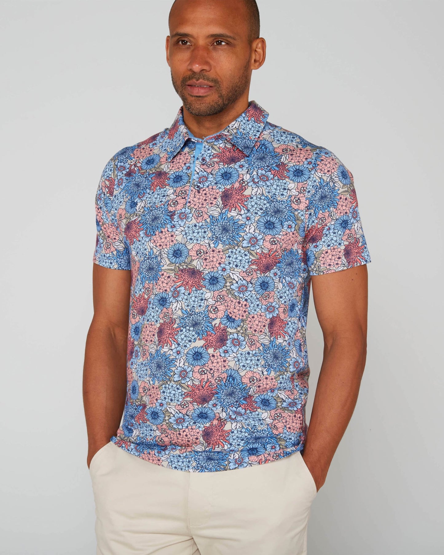 PIETRO GARDEN PARTY POLOSHIRT - ROZE