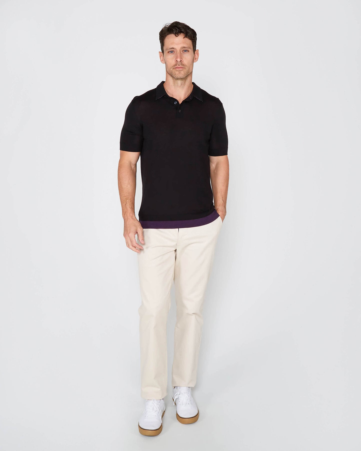 PILGRIM 2 POLO SHIRT - BLACK
