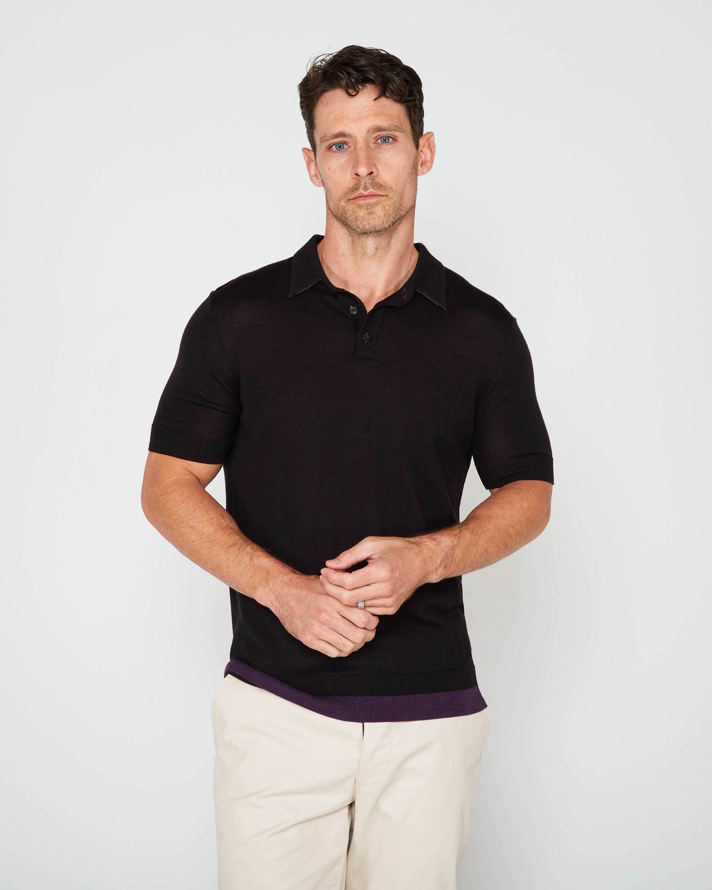 PILGRIM 2 POLO SHIRT - BLACK