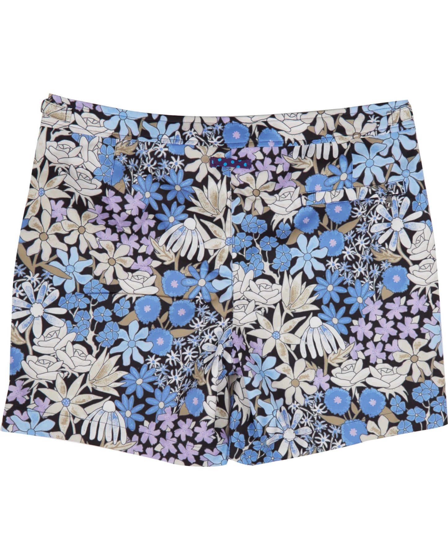 POOL ROUGH FLORAL ZWEMBROEK - ZWART