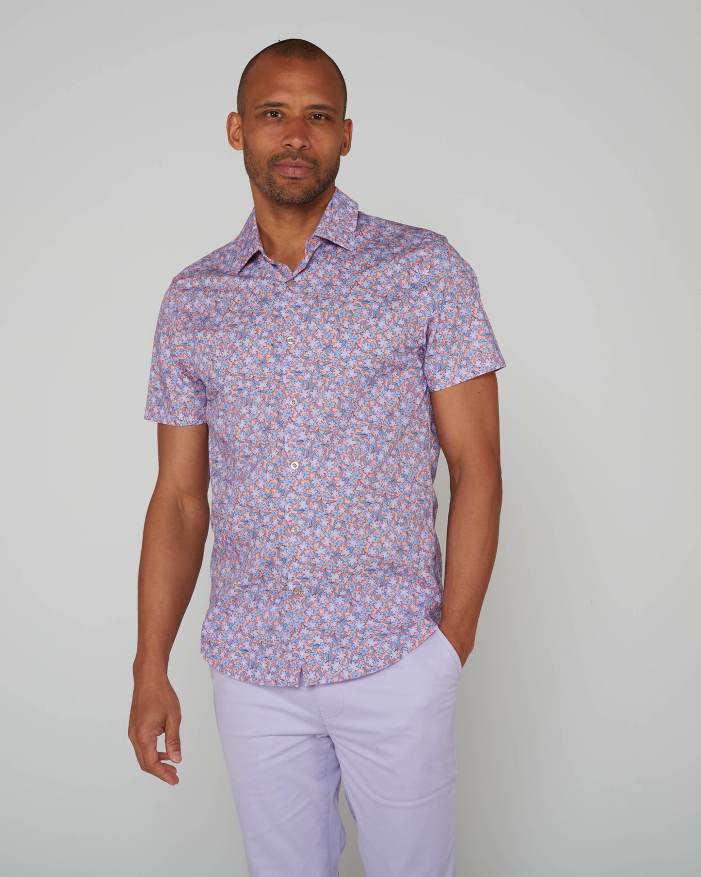 SCOTT LAWN SHIRT - PINK