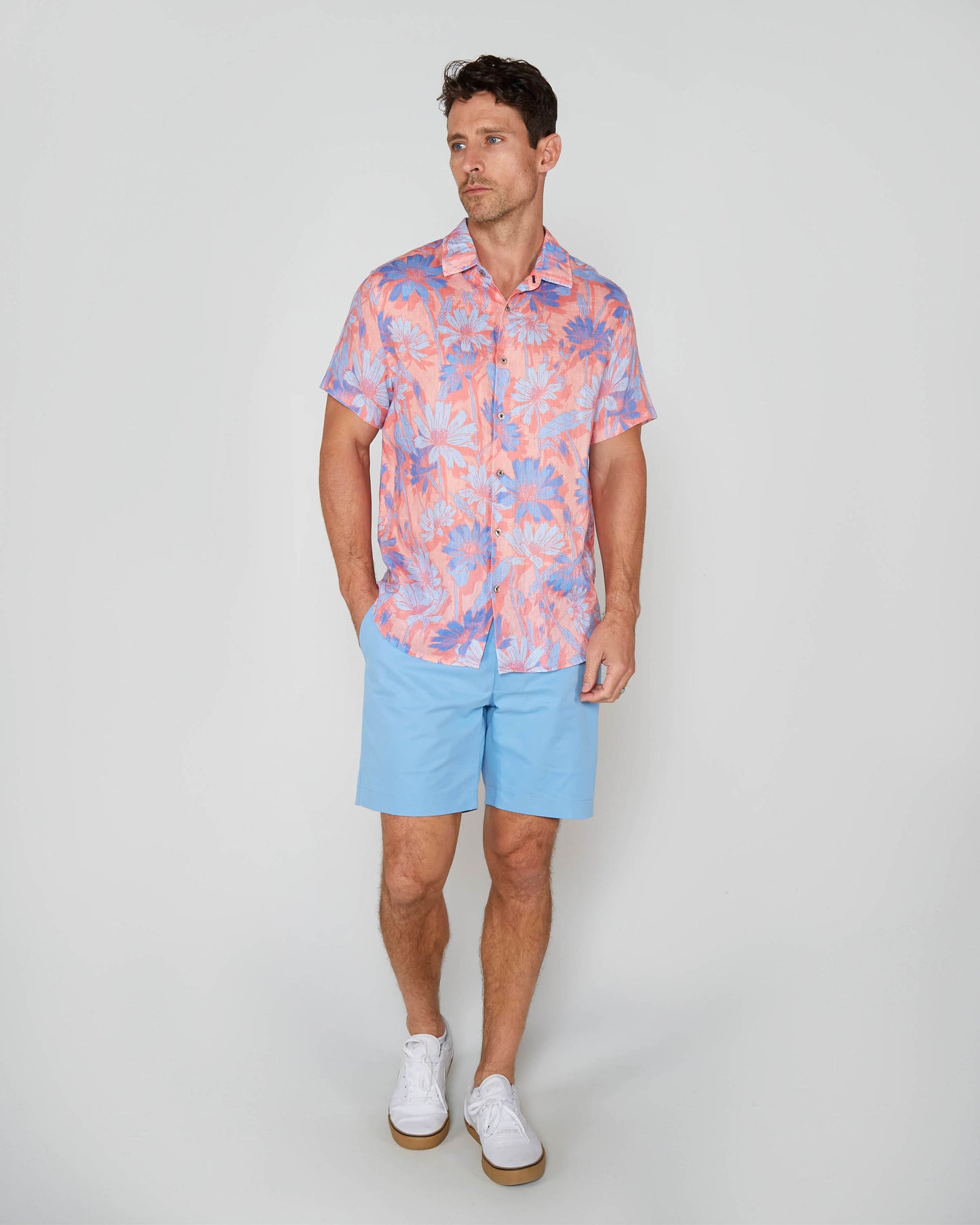 SERGIO SPRINGTIME LINEN SHIRT - PINK