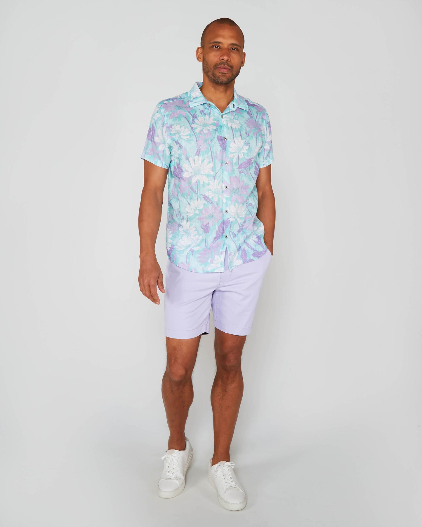 SERGIO SPRINGTIME LINEN SHIRT - SPEARMINT