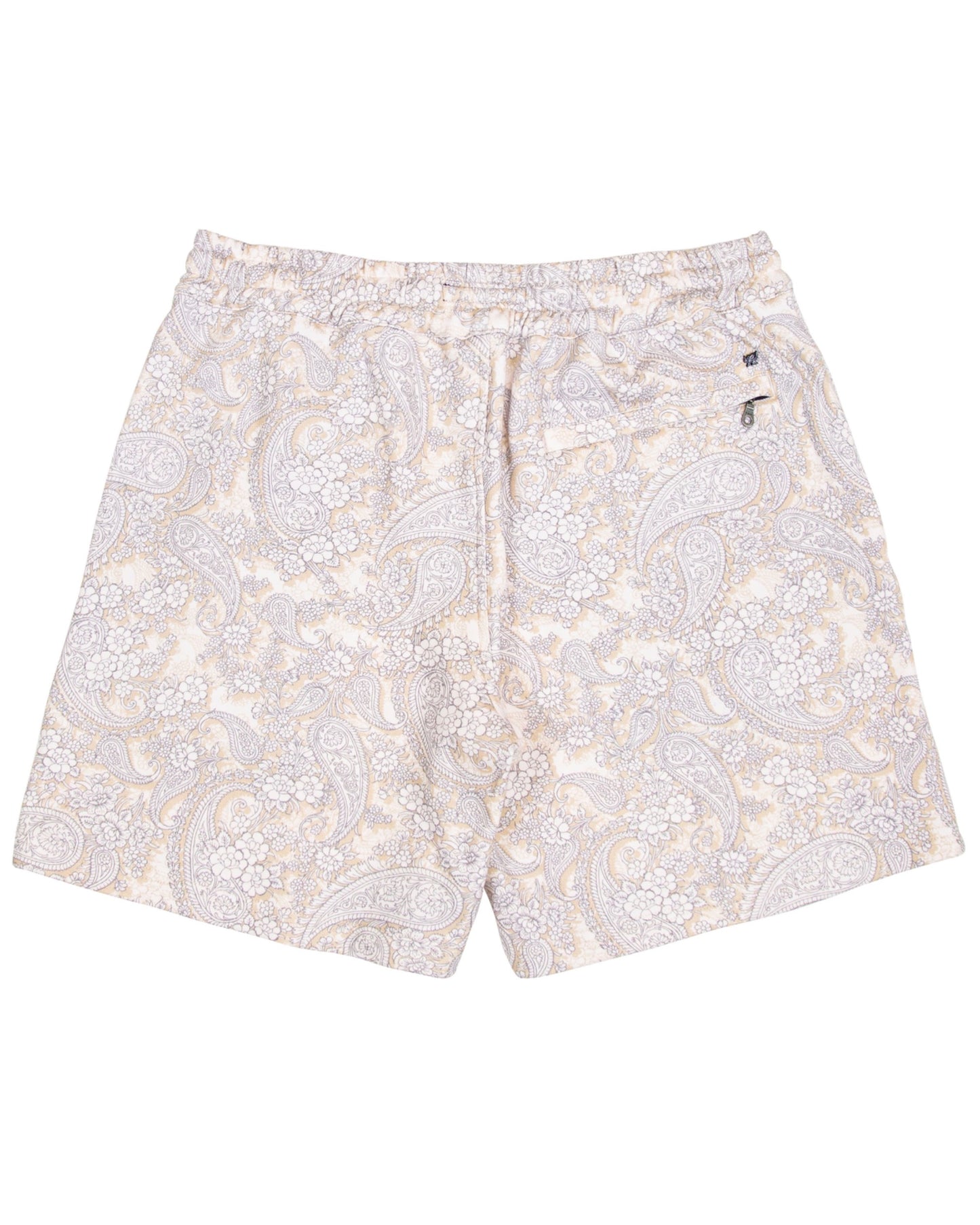 SILUS PAISLEY ROMANCE INTERLOCK SHORTS - IVORY