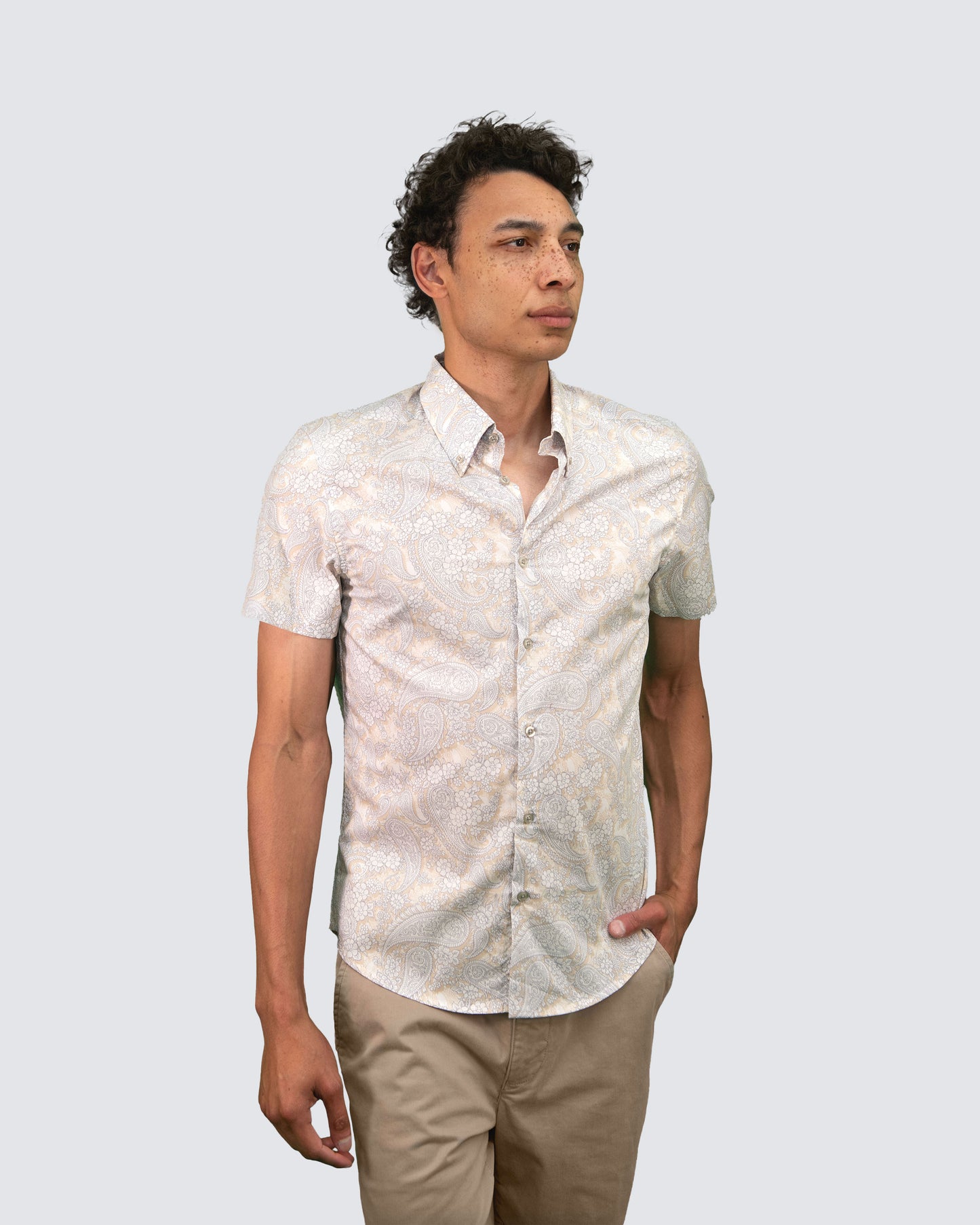 TIM PAISLEY ROMANCE SHIRT - IVORY