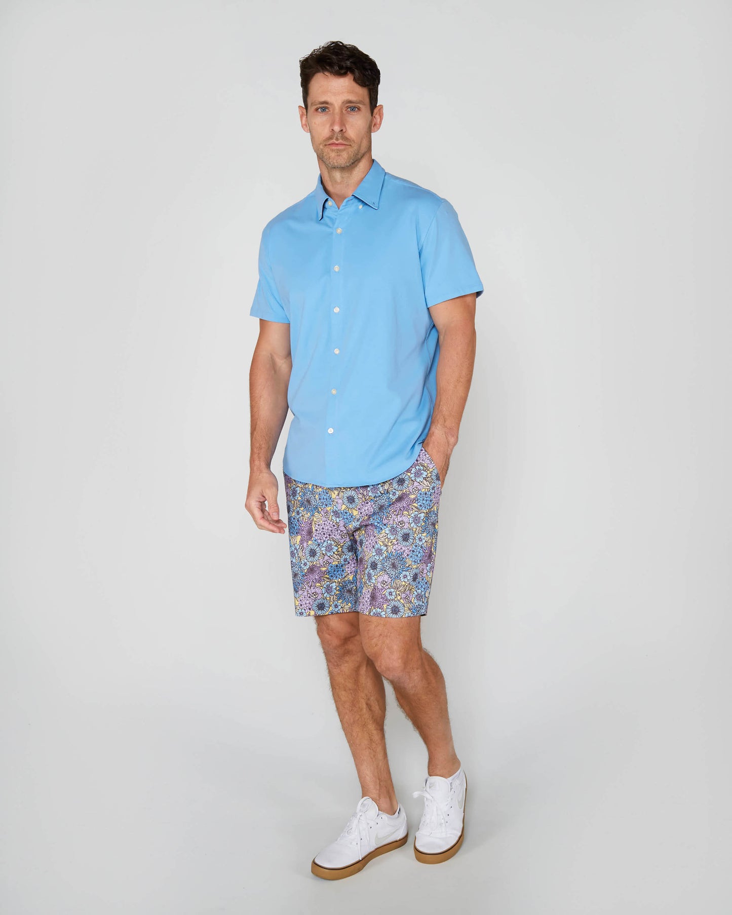 TODD KNIT SHIRT - BLUE
