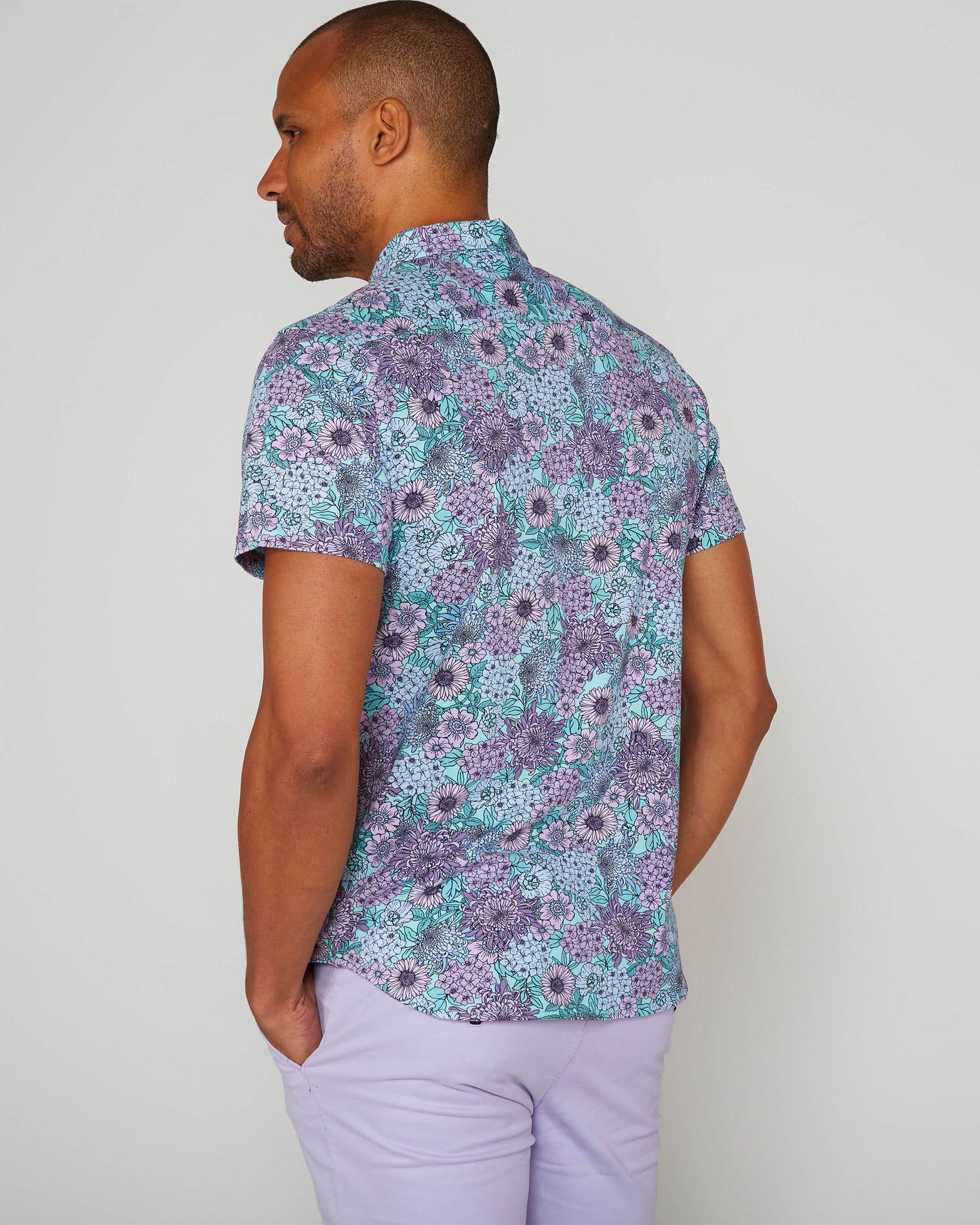 TODD GARDEN PARTY GEBREID SHIRT - SPEARMINT