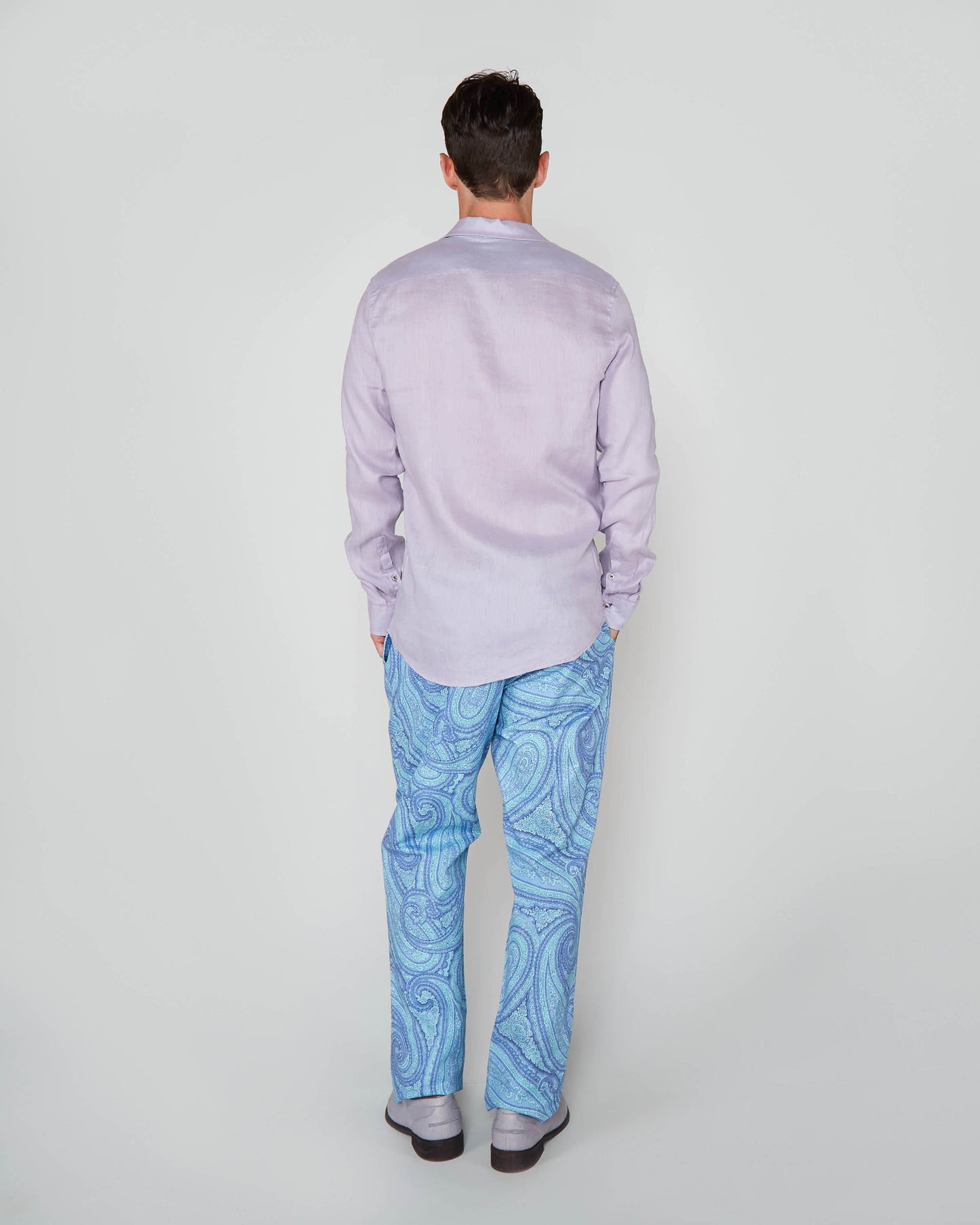 LAURENT LINEN SHIRT - LAVENDER