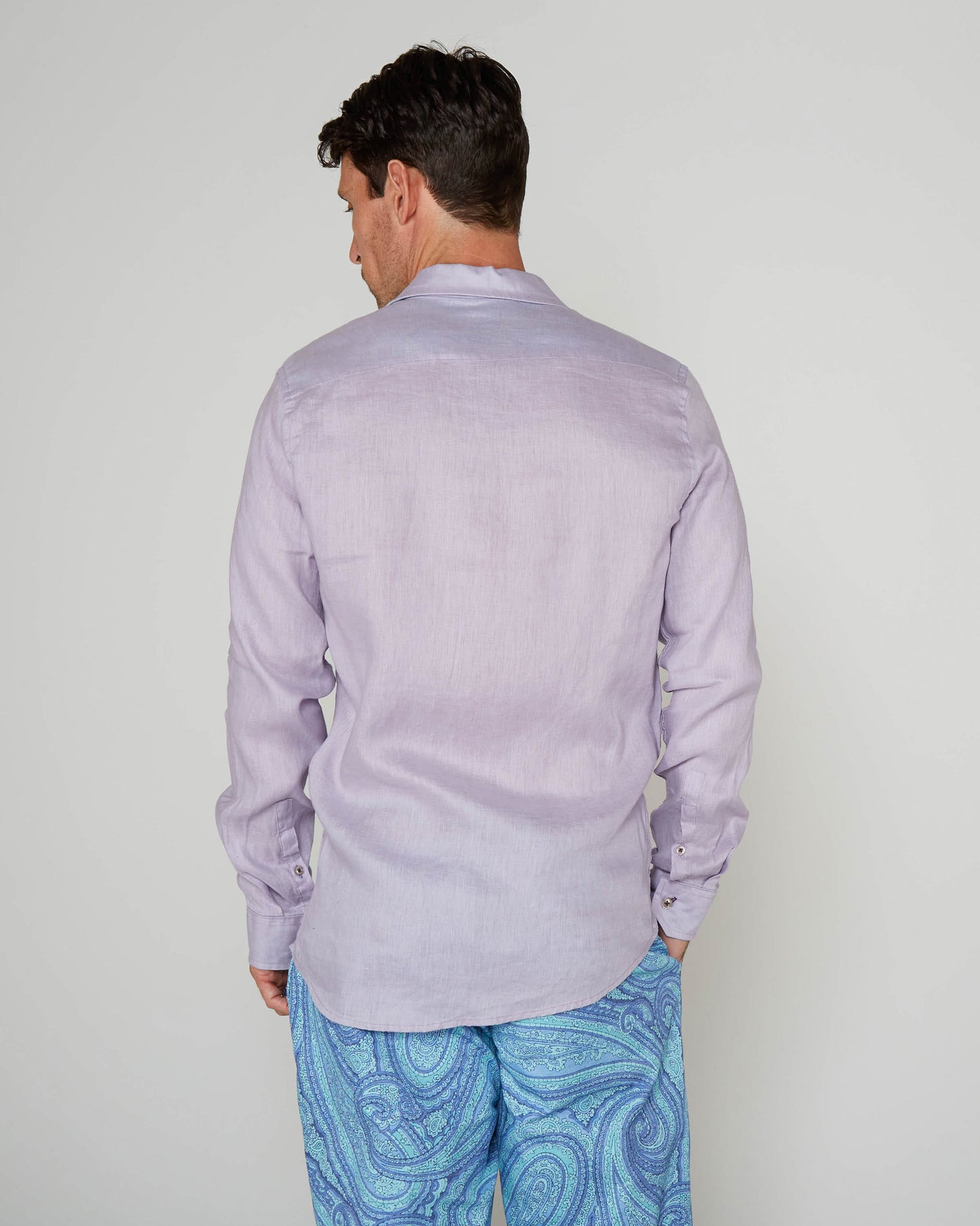 LAURENT LINEN SHIRT - LAVENDER
