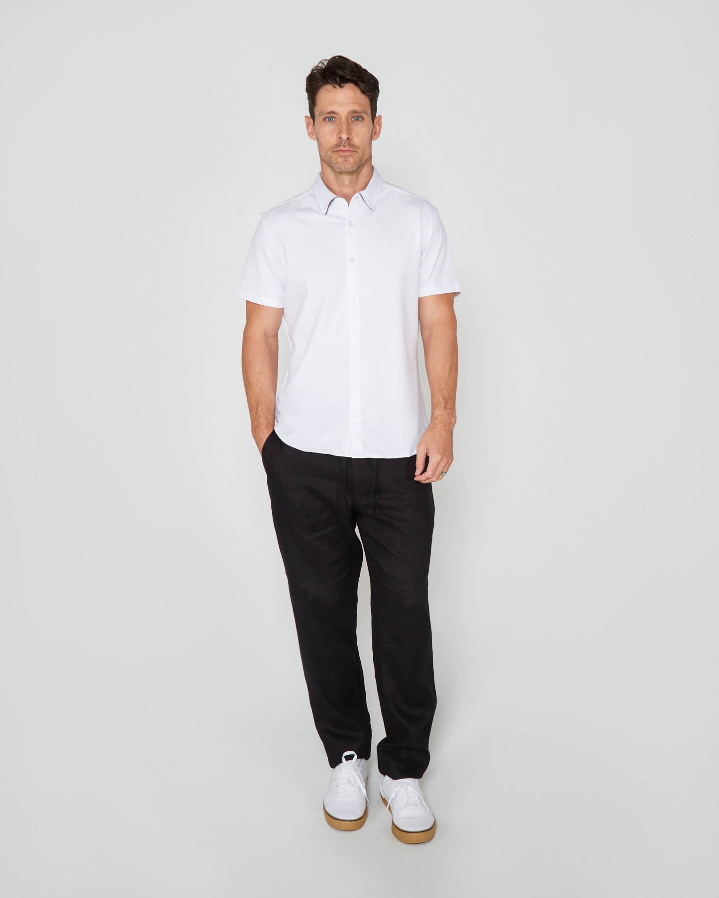 DEVON LINEN PANT - BLACK