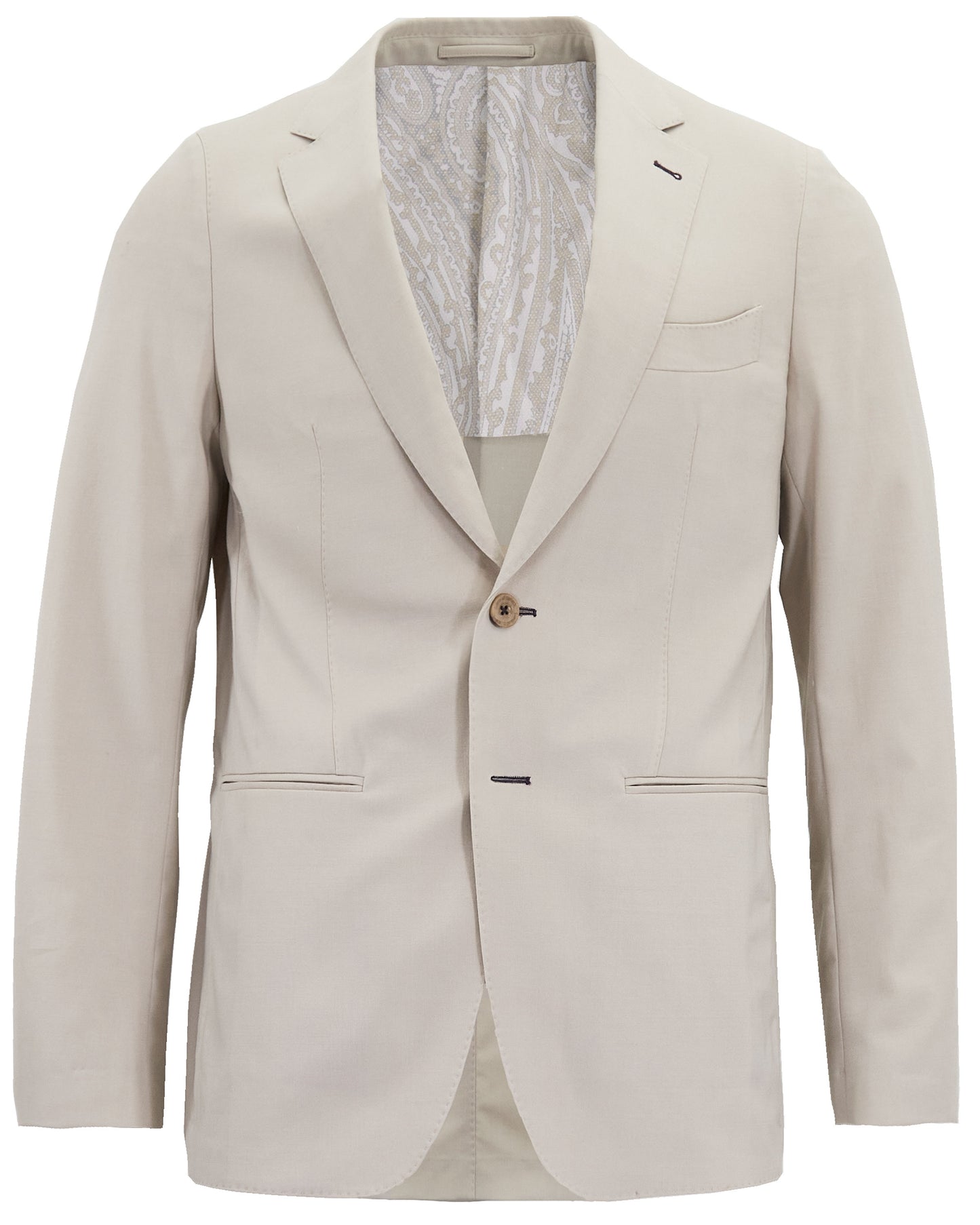 JUDD HALF LINED TAILORED WOOL BLAZER - LIMESTONE