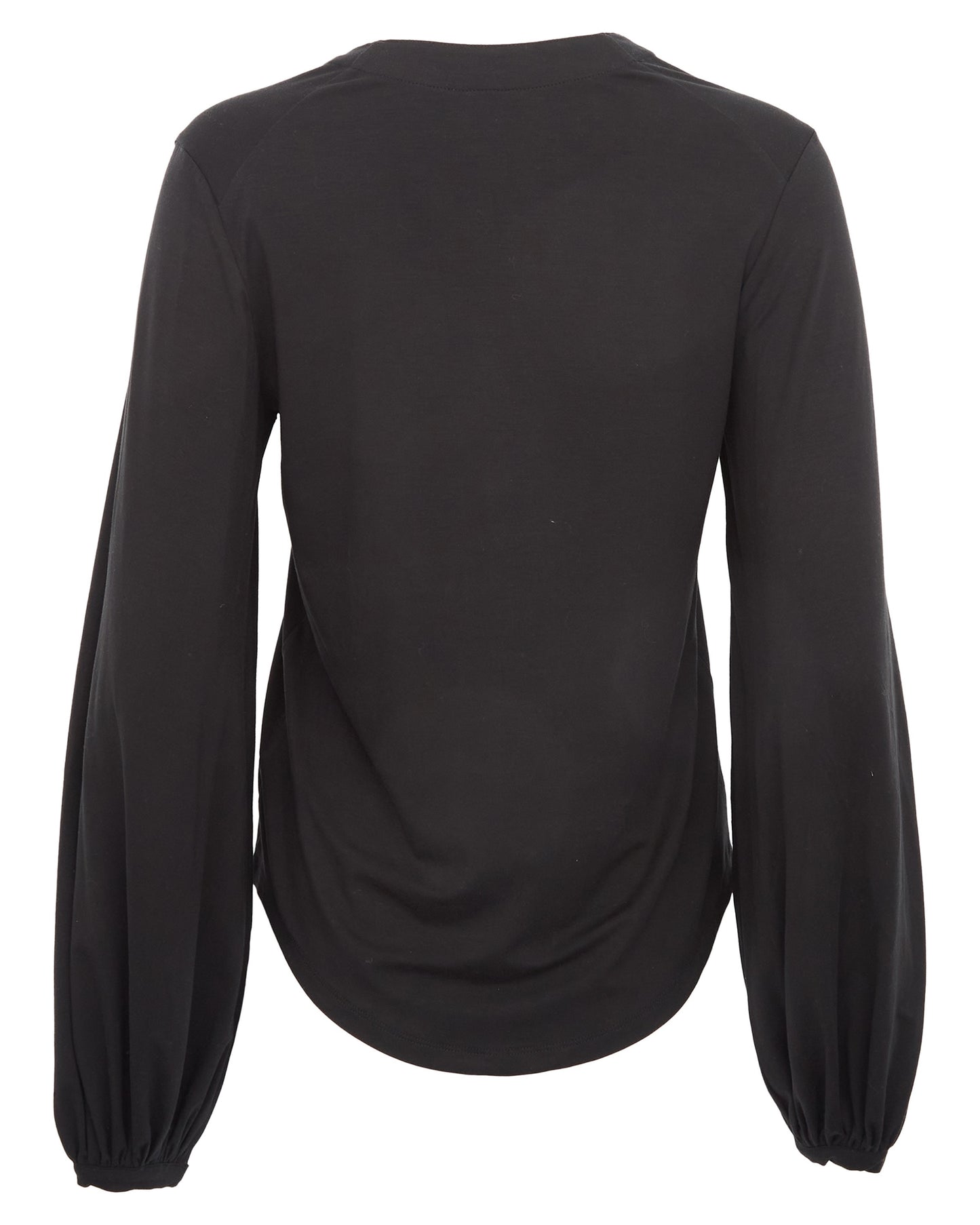VAL LONG SLEEVE V-NECK SHIRT - BLACK