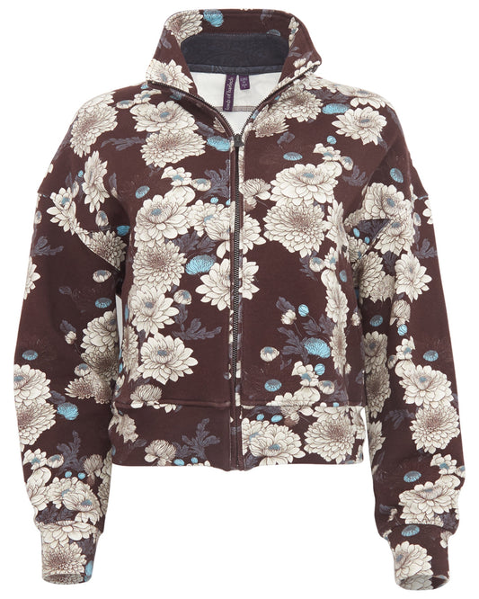 JUNE SERIOUS FLORAL BLACK JACKET - BLACK
