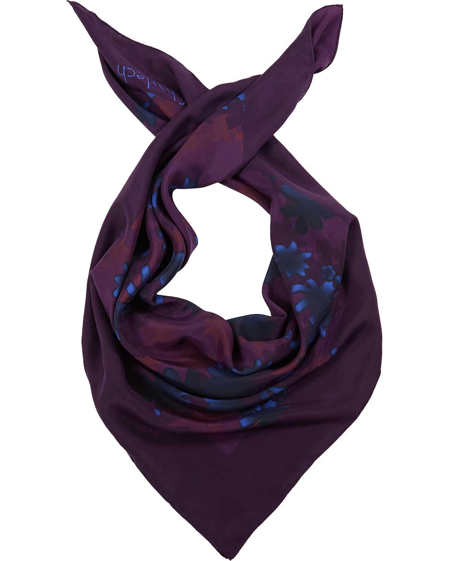 SOFIA SILK SCARF - RAMBLA FLORAL PLUM