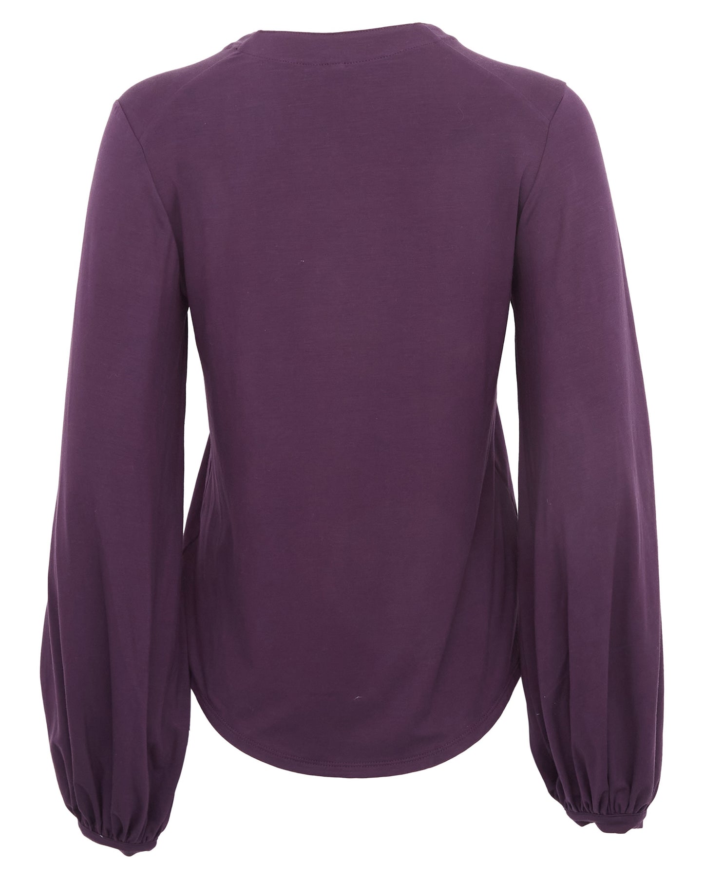 VAL LONG SLEEVE V-NECK SHIRT - PLUM