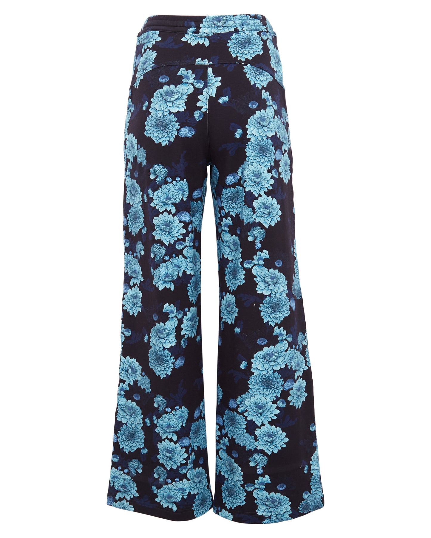 PAIGE SERIOUS FLORAL KNIT PANT - NAVY