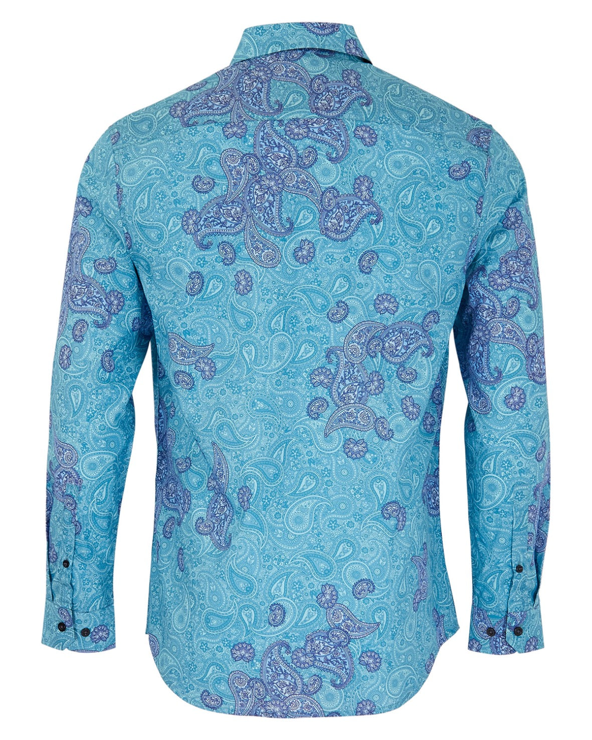 NIGEL MONTGAT PAISLEY SHIRT - TEAL