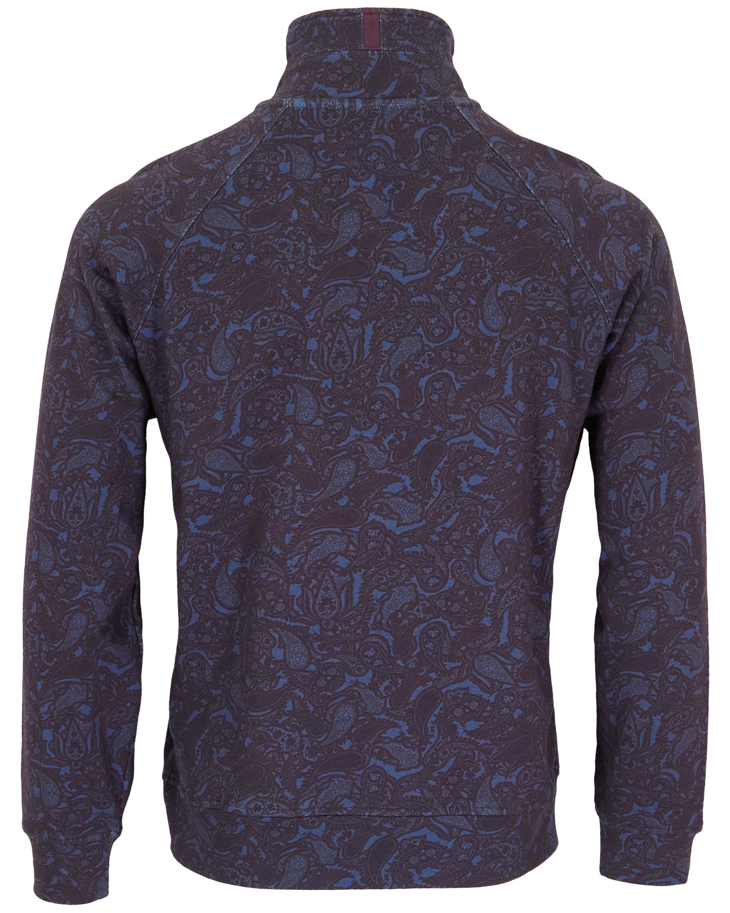 NEVILLE MADRID PAISLEY FULL-ZIP JACKET - NAVY