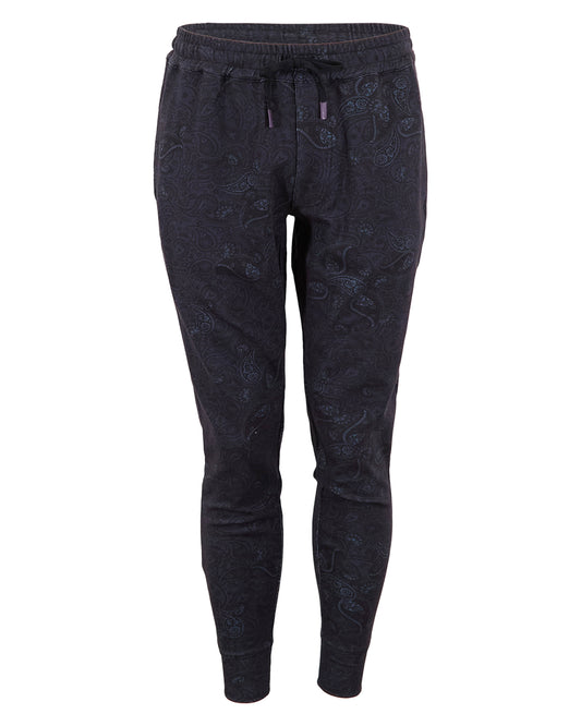 JAY MONTGAT PAISLEY JOGGER PANT - BLACK