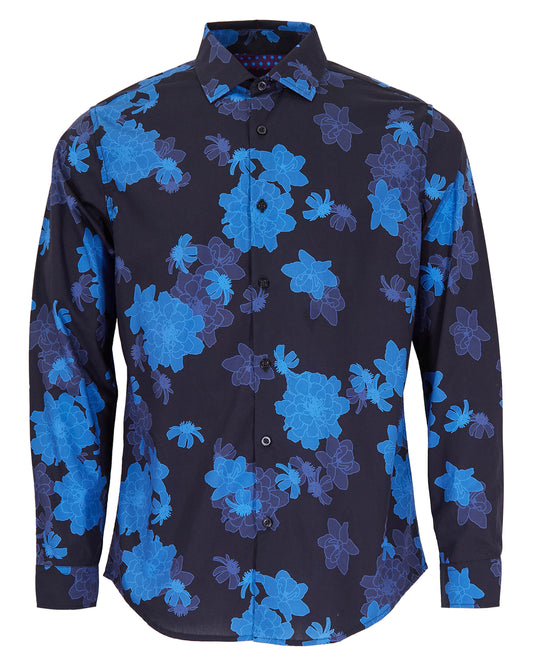 NORMAN SOFTBLOOM SHIRT - NAVY