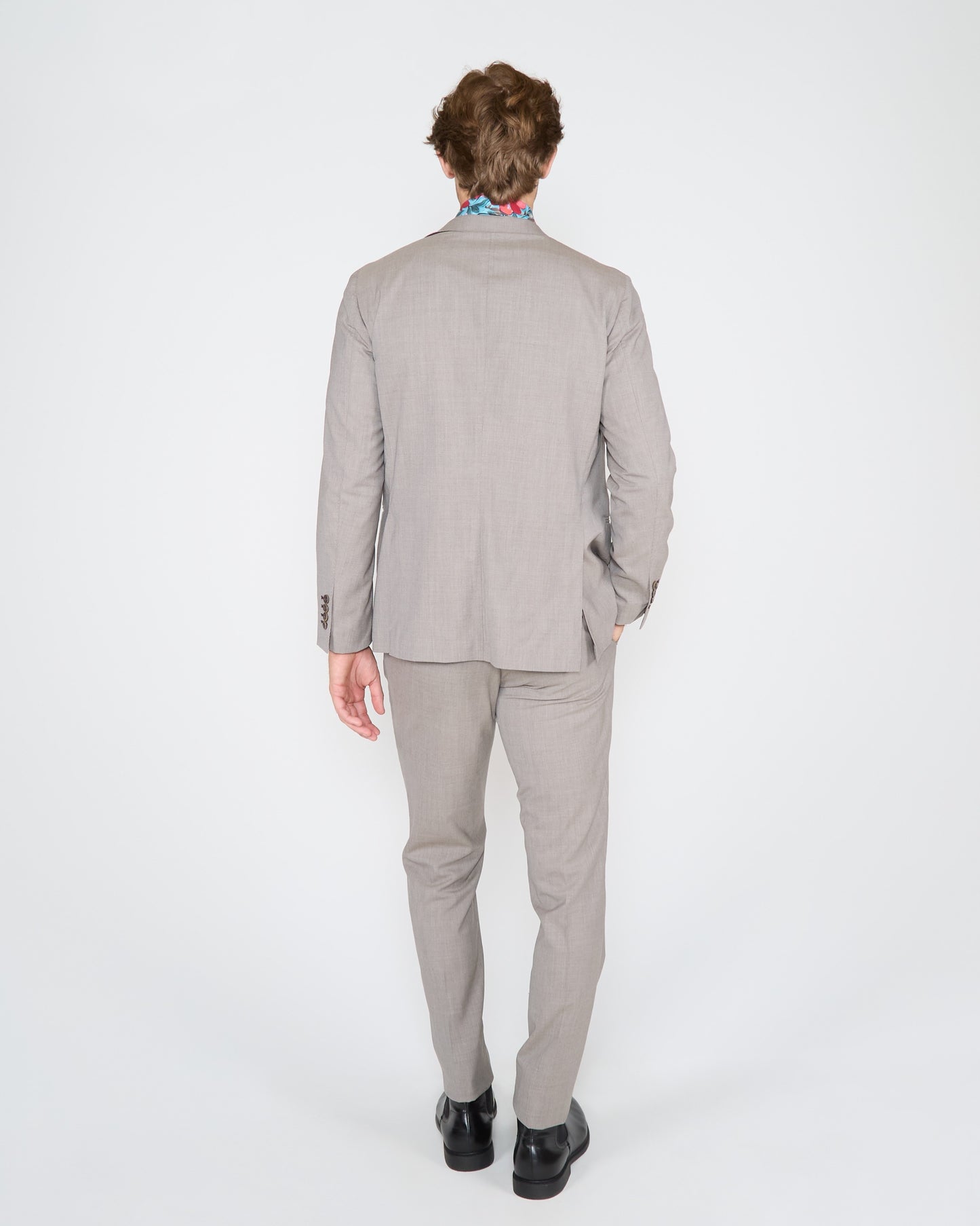 JUDD HALF LINED TAILORED WOOL BLAZER - OAK BROWN