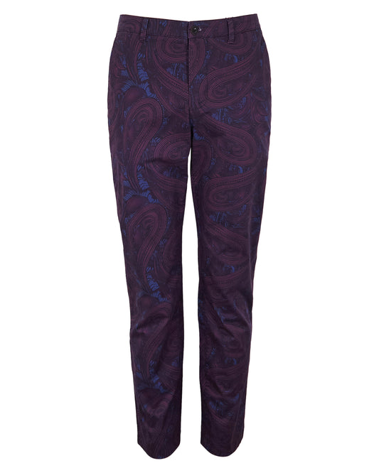 CHARLES PAISLEY BADALONA PANT - PLUM