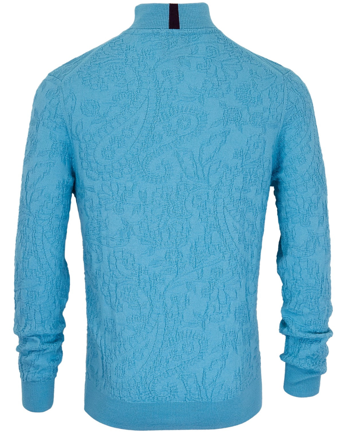 QUINN QUARTER-ZIP MERINO SWEATER - TEAL
