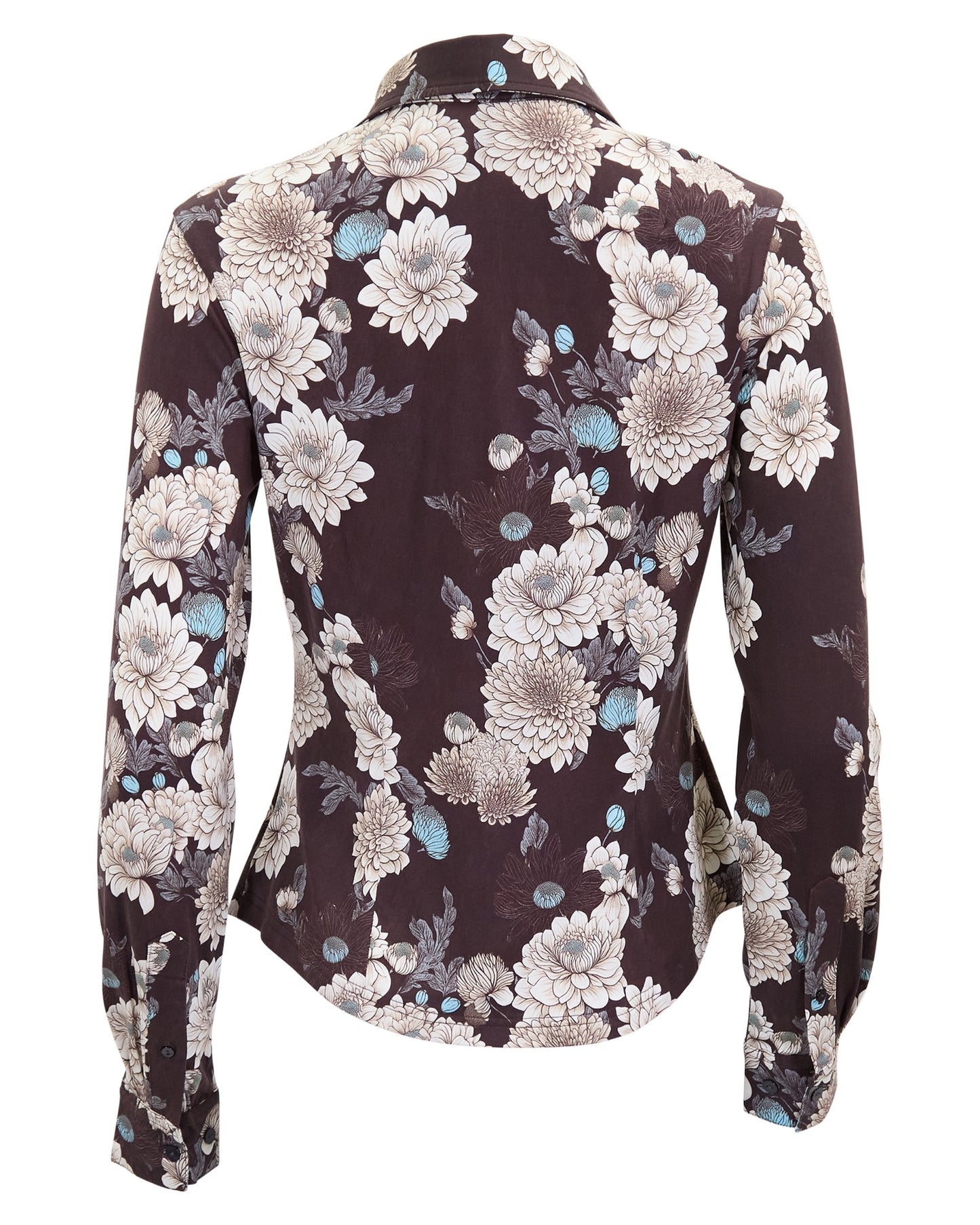 STEPHANIE SERIOUS FLORAL SHIRT - BLACK