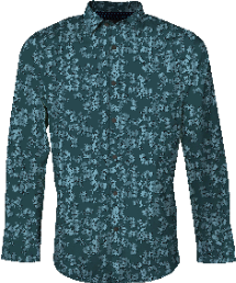 NORMAN DOREN FLORAL LEGION MEN'S PRINTED COTTON LONG-SLEEVE SHIRT