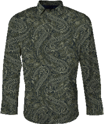 NORMAN PAISLEY BADALONA SAGE MEN'S PRINTED COTTON LONG-SLEEVE SHIRT