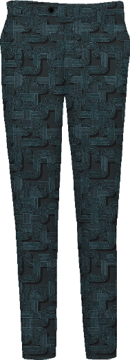 PICKFORD BLONS GEO BLACK MEN'S WOOL TAILORED PANT