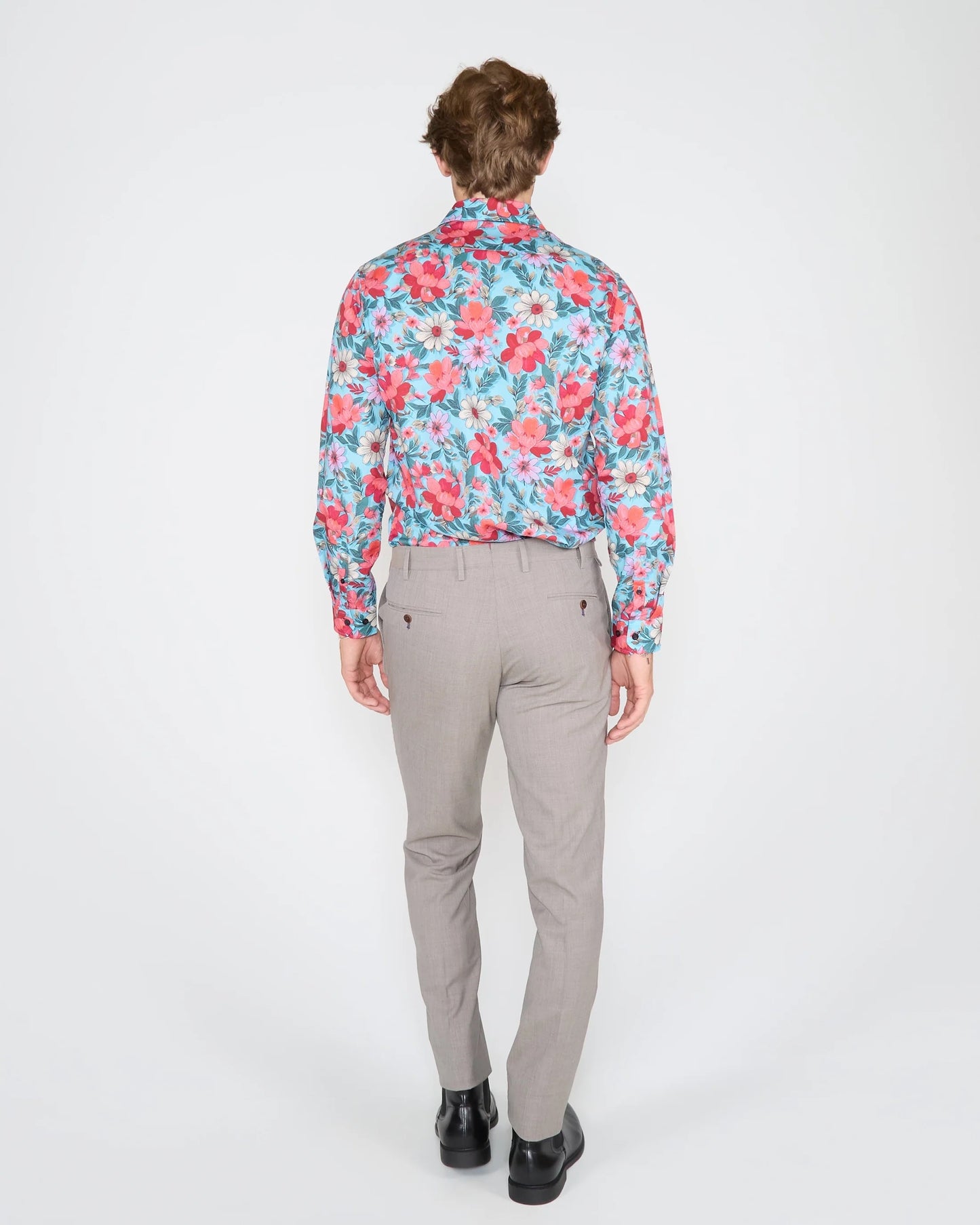 PAXTON TAILORED WOOL PANT - OAK BROWN