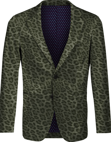 JORDAN LEOPARD SAGE MEN'S VELVET BLAZER