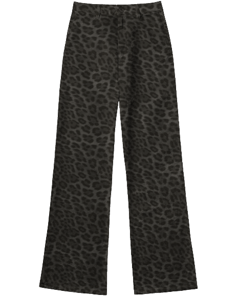 POPPY LEOPARD BROWNIE WOMEN'S VELVET HIGH-RISE PANT