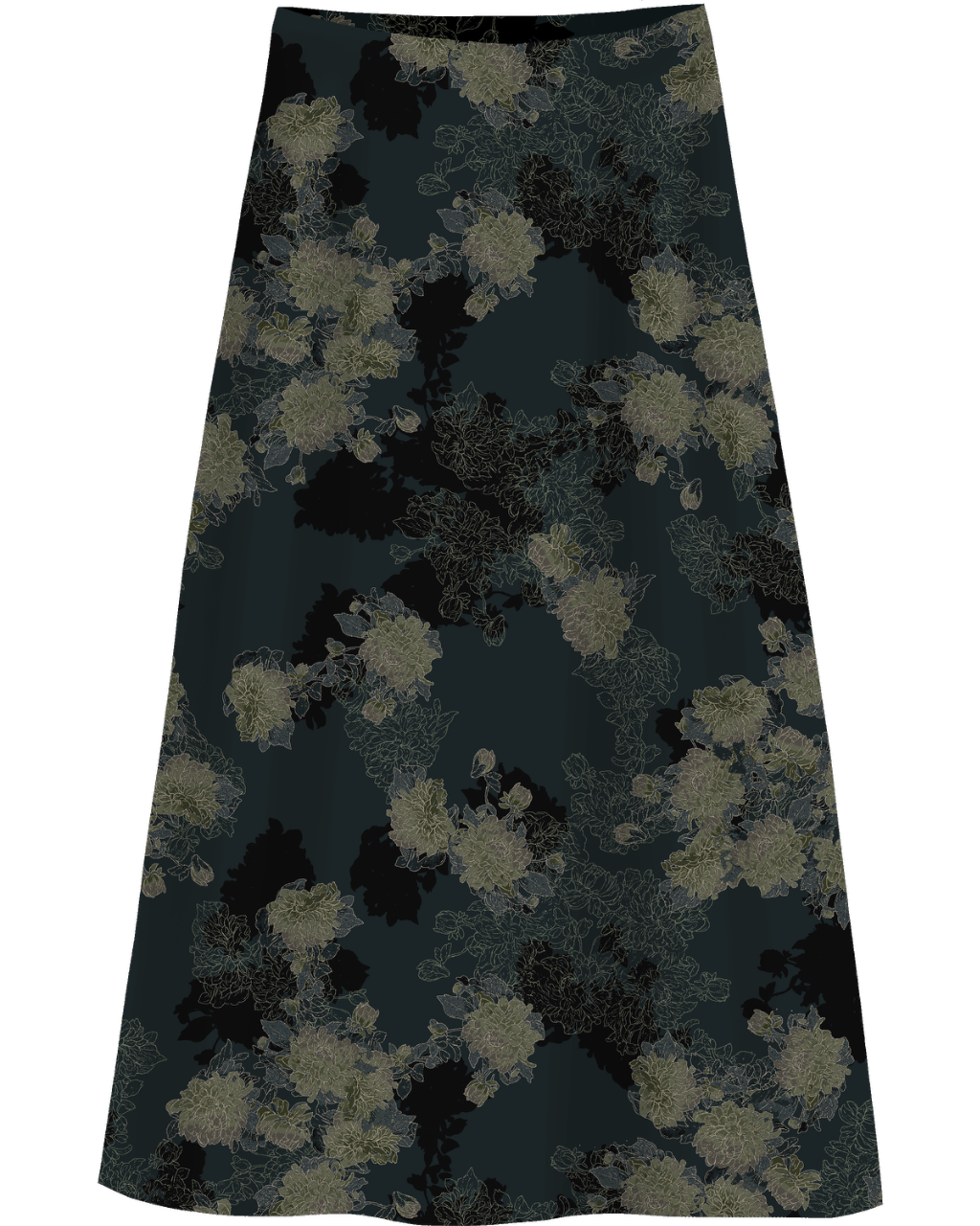 MARNI LANS FLORAL BLACK WOMEN'S SKIRT