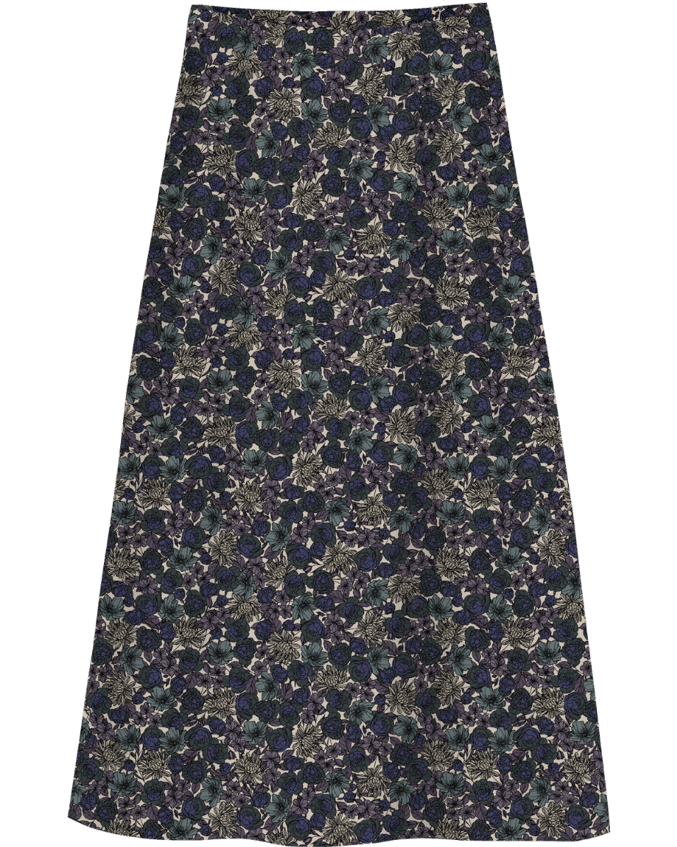 MARNI TERNBERG FLORAL BLACK WOMEN'S SKIRT