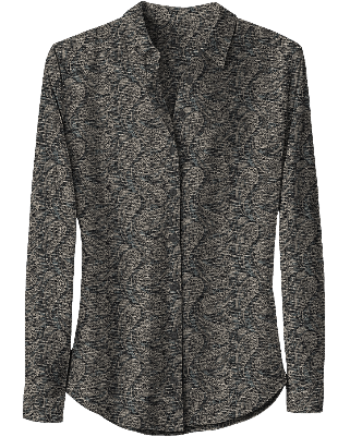 STEPHANIE MAURICE PAISLEY SMOKE WOMEN'S LYOCELL STRETCH LONG-SLEEVE SHIRT