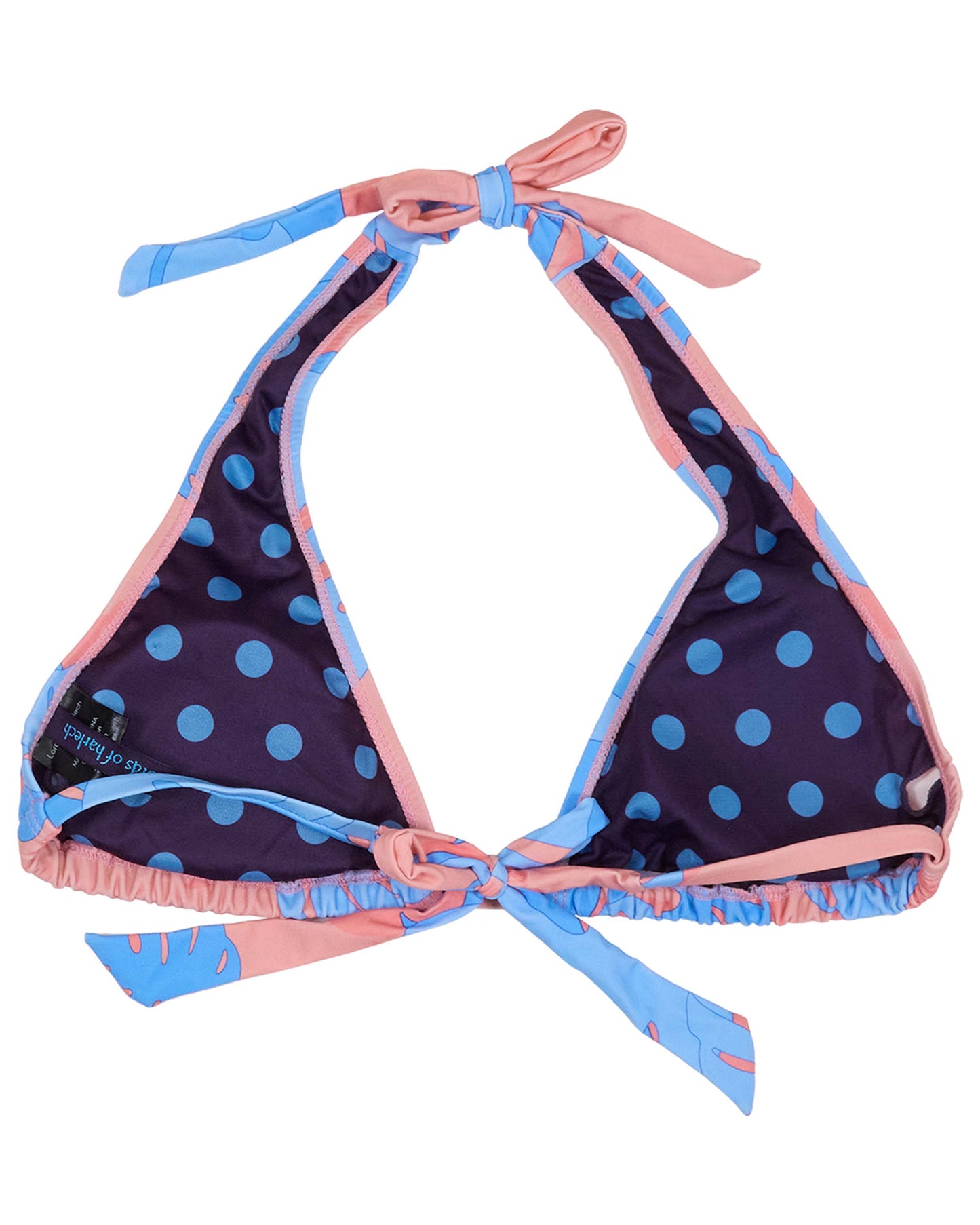 RAQUEL MONSTERA FLORAL CORAL WOMENS BIKINI TOP