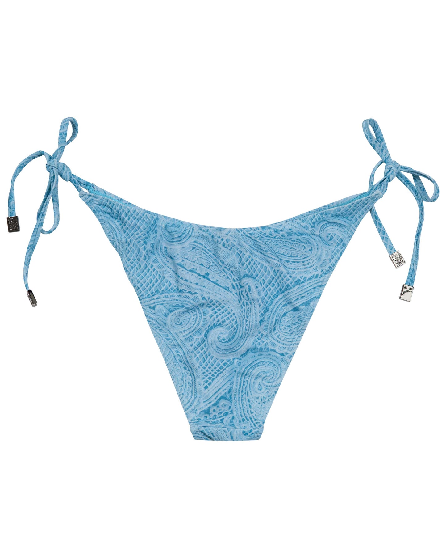 SAMARA CROCHET PAISLEY TEAL WOMENS BIKINI BOTTOM