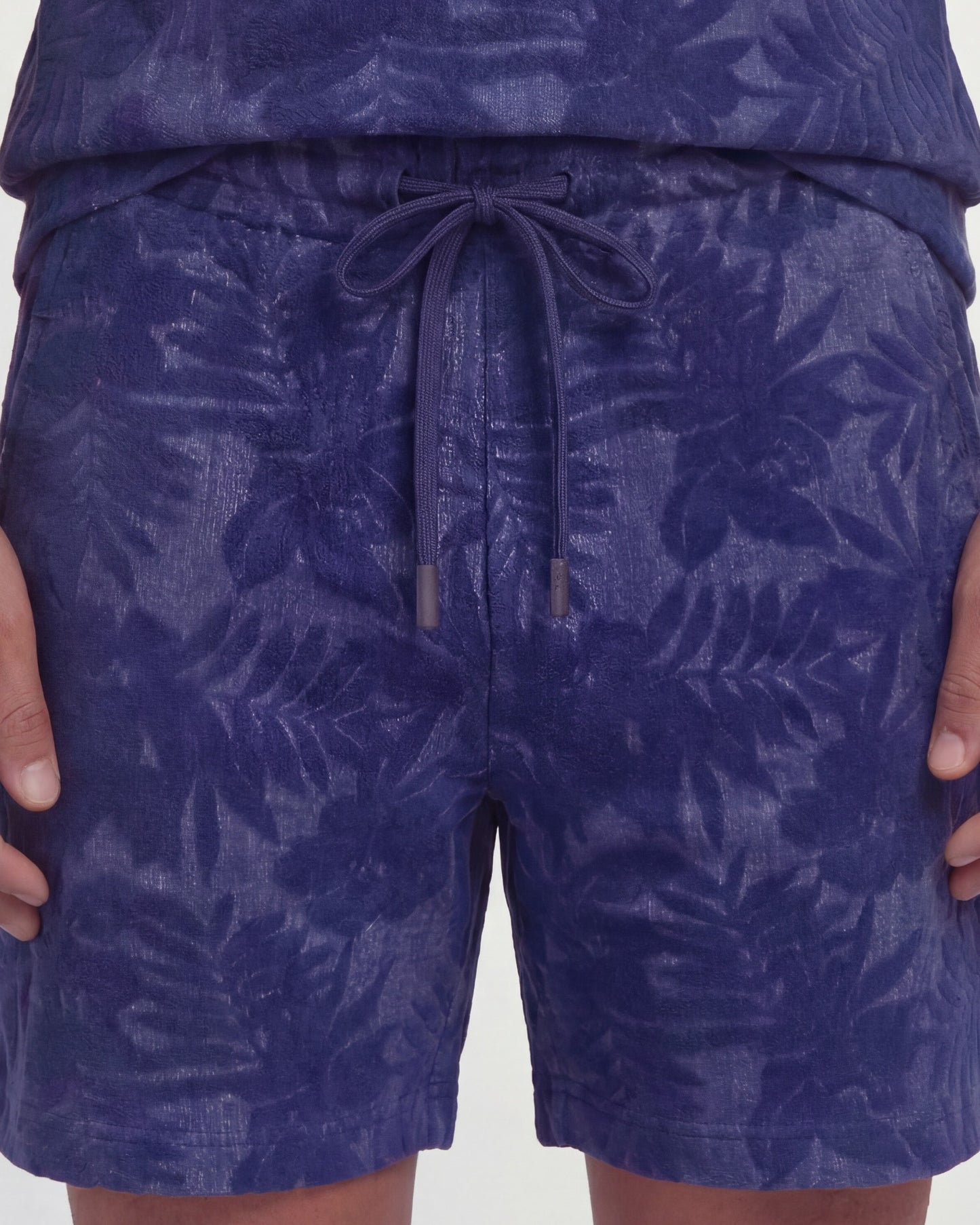SAM FARM BLOEMEN HANDDOEK KORT - MARINEBLAUW