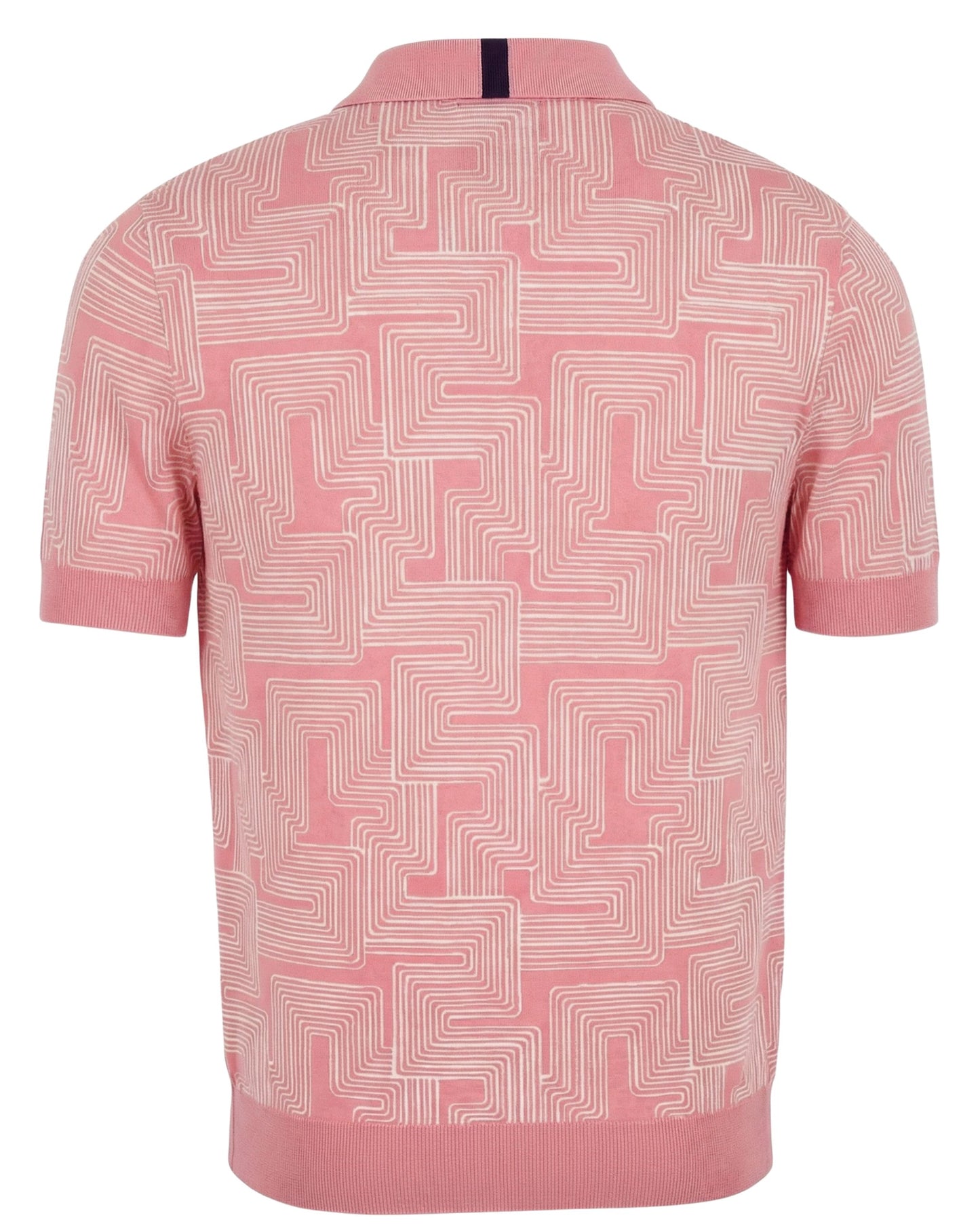 PILGRIM INTER TWINE PINK MENS MERINO SILK CASHMERE POLO