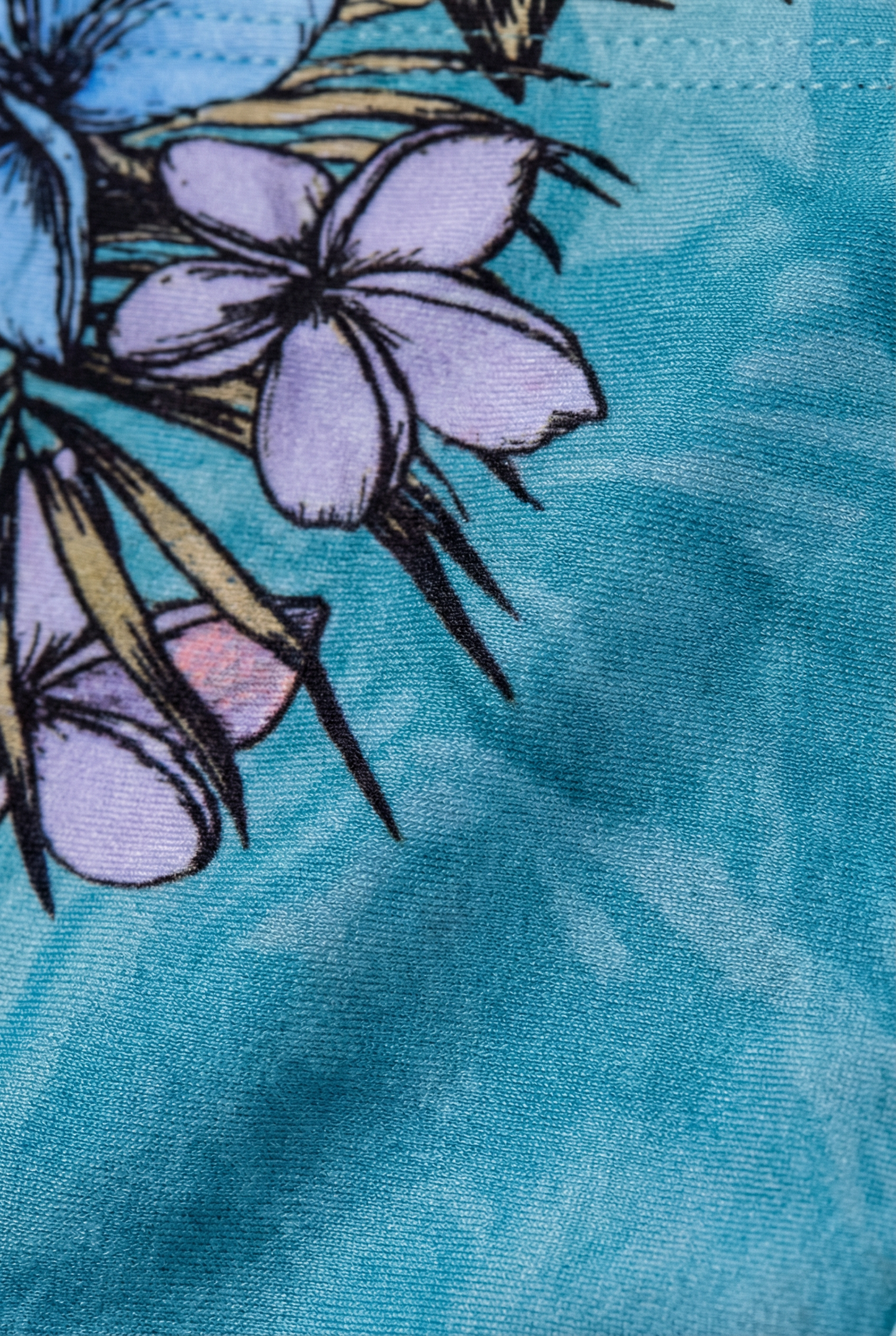 BONITA EXOTIC FLORAL TEAL WOMENS BIKINI BOTTOM