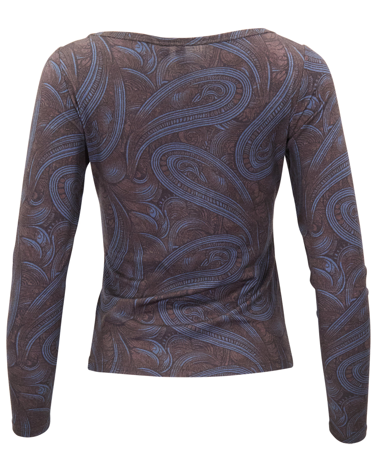 CARLY PAISLEY BADALONA BROWNIE WOMEN'S MERINO LONG-SLEEVE CREW-NECK TOP