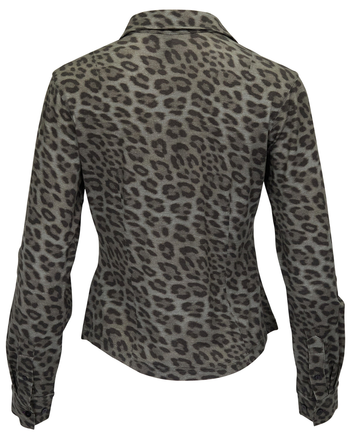 SCARLET LEOPARD SAGE WOMEN'S MERINO JERSEY LONG-SLEEVE SHIRT