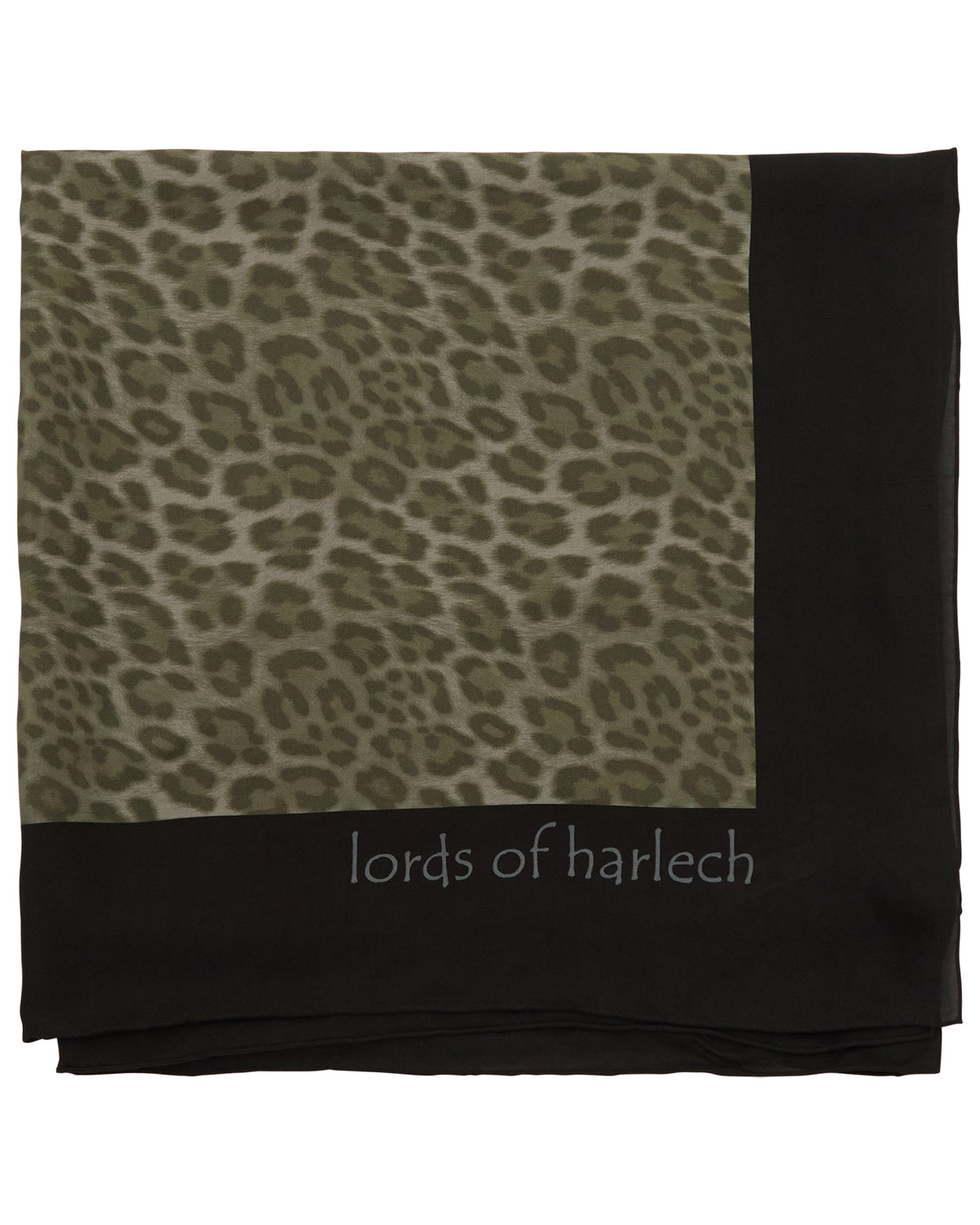 SAPPHIRA LEOPARD SAGE WOMEN'S SILK WRAP SCARF